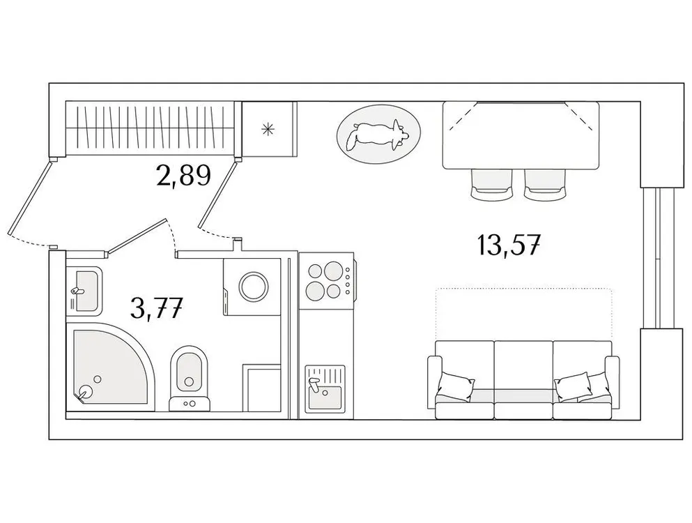Продается студия, 20,2 м² - Фото 1