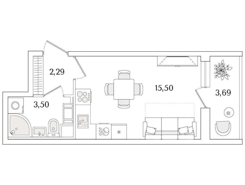 Продается студия, 23,1 м² - Фото 1