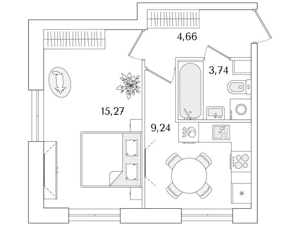 Продается 1-комнатная квартира, 32,9 м² - Фото 1