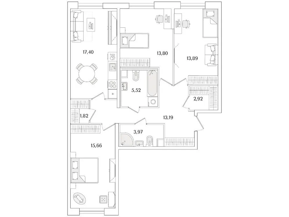 Продается 3-комнатная квартира, 88,2 м² - Фото 1