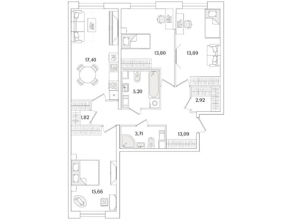 Продается 3-комнатная квартира, 87,5 м² - Фото 1