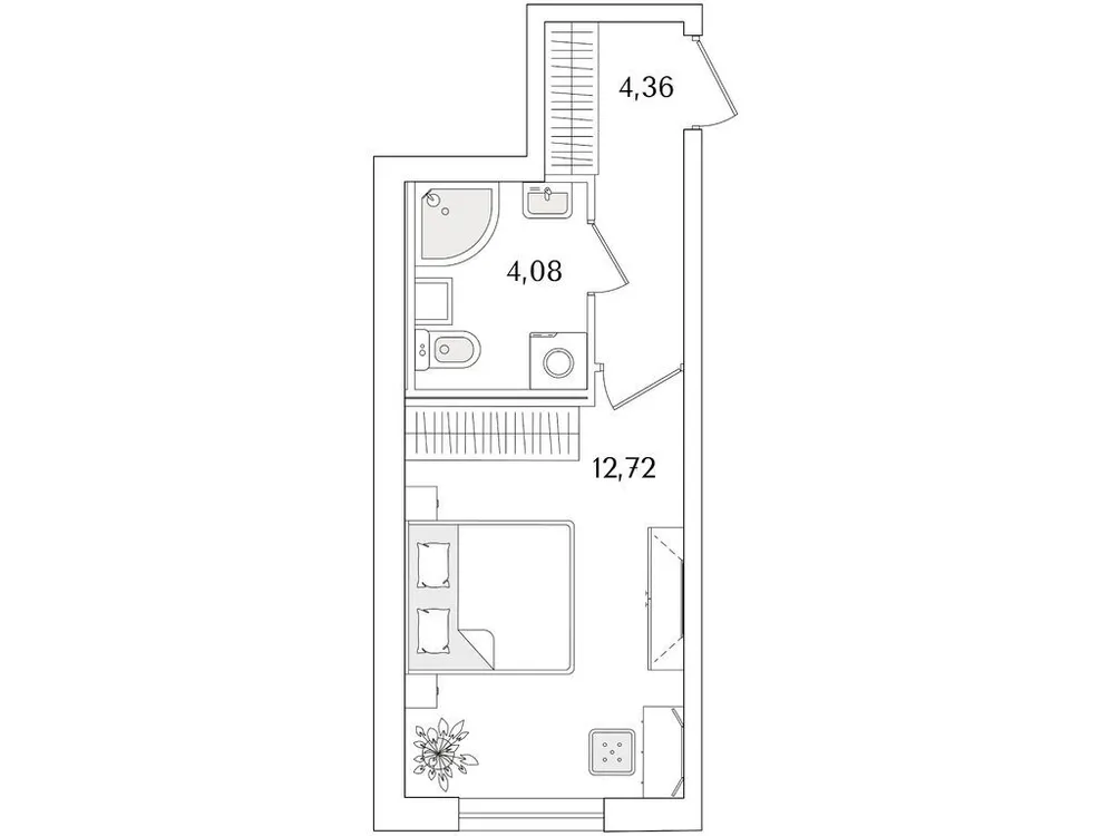 Продается студия, 21,2 м² - Фото 1