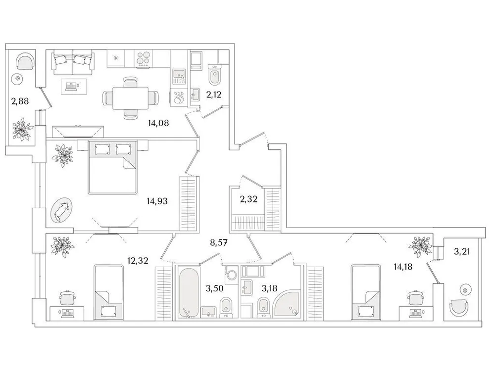 Продается 3-комнатная квартира, 78,3 м² - Фото 1