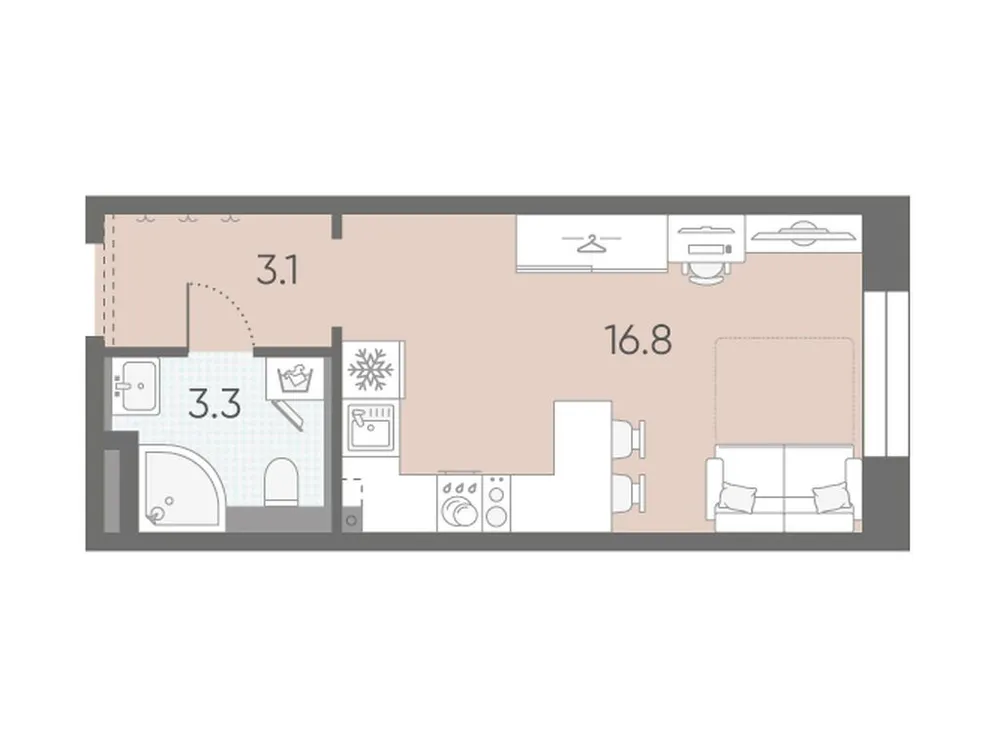 Продается студия, 23,2 м² - Фото 1