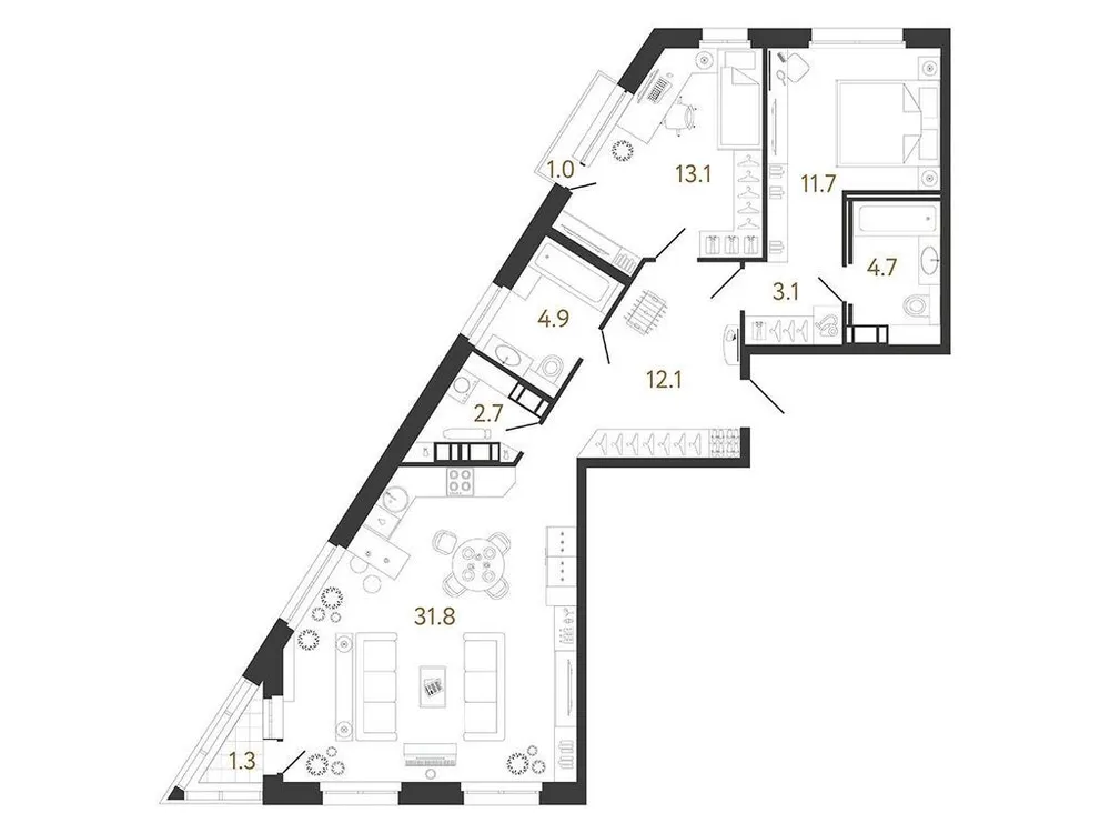 Продается 2-комнатная квартира, 85 м² - Фото 1