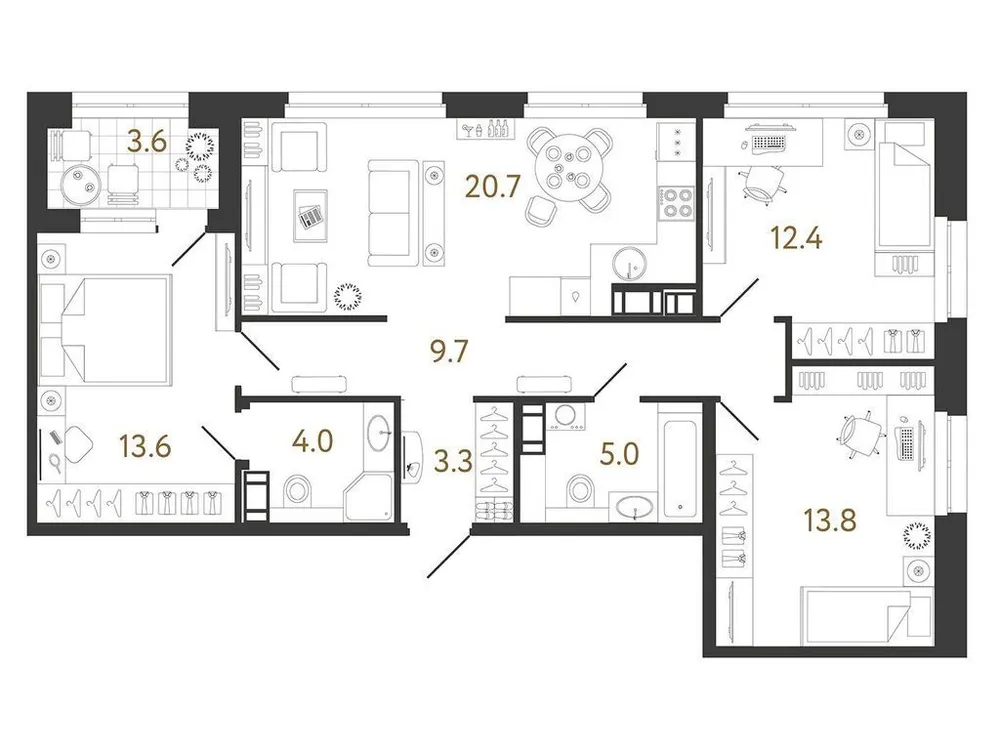 Продается 3-комнатная квартира, 82,3 м² - Фото 1
