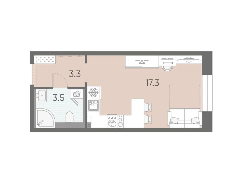 Продается студия, 24,1 м² - Фото 1