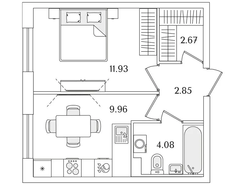 Продается 1-комнатная квартира, 31,6 м² - Фото 1