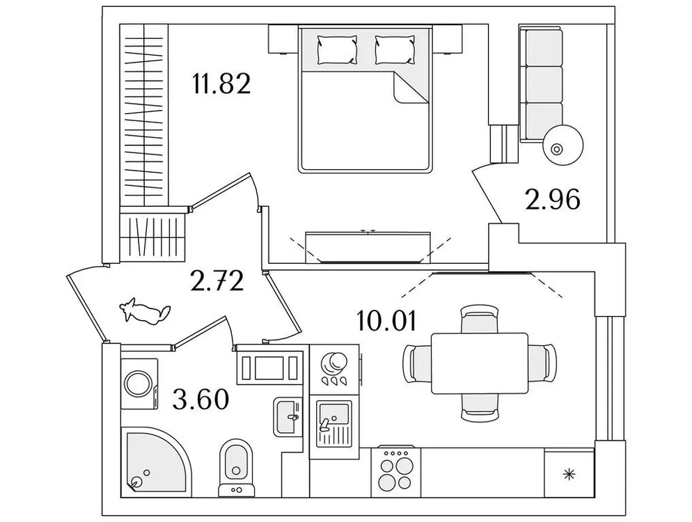 Продается 1-комнатная квартира, 29,8 м² - Фото 1