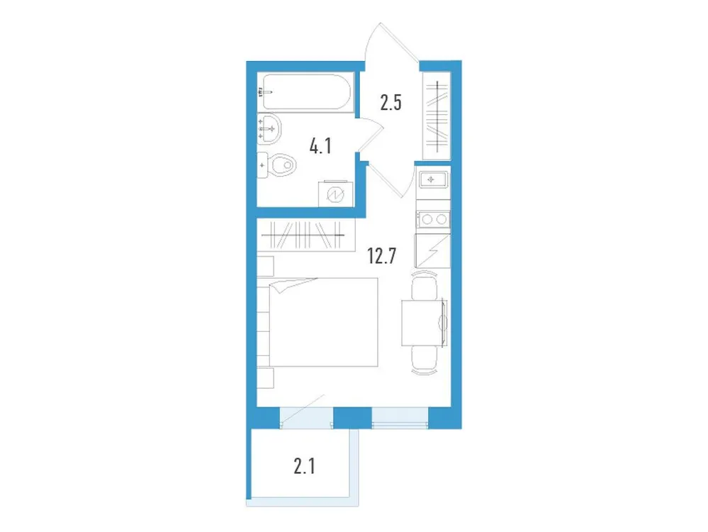 Продается студия, 19,9 м² - Фото 2