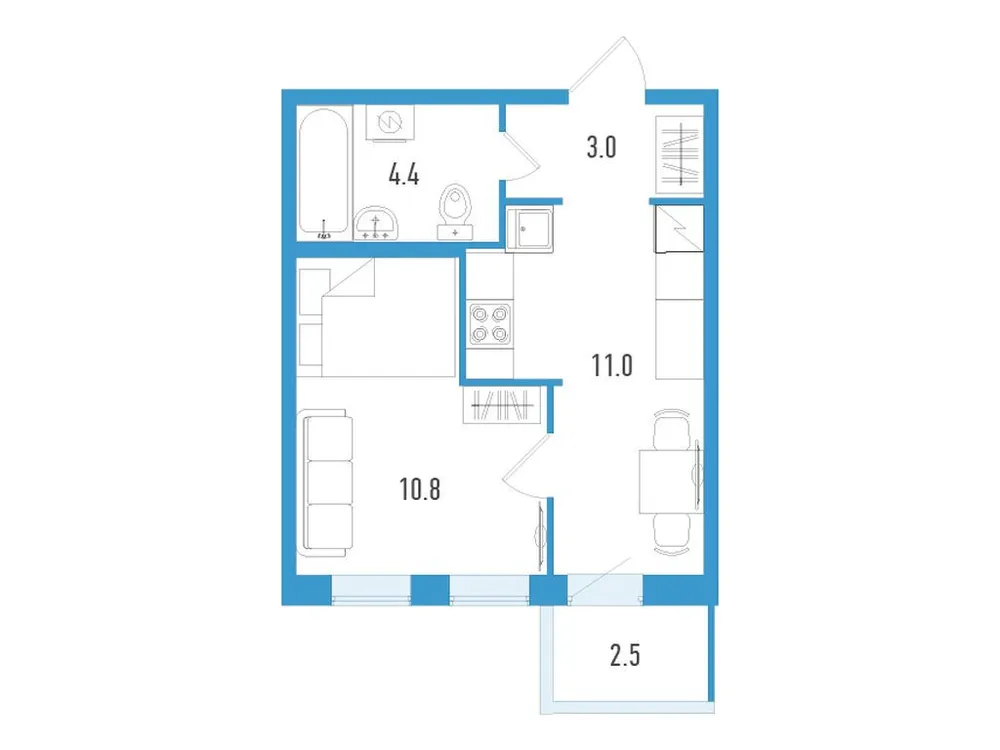 Продается 1-комнатная квартира, 30 м² - Фото 2