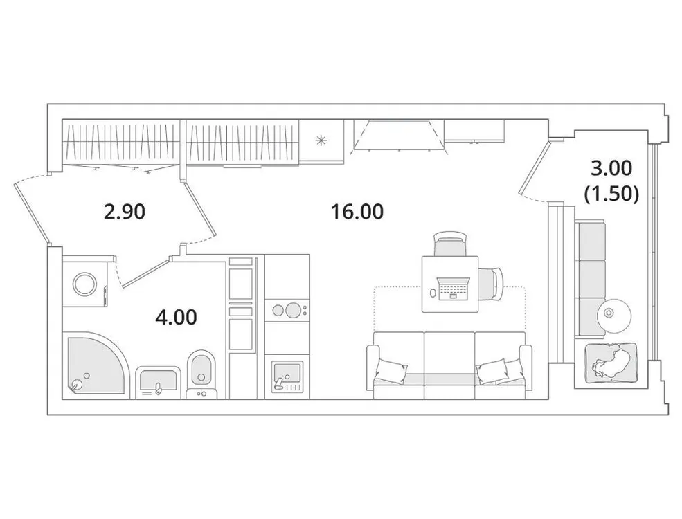 Продается студия, 24,5 м² - Фото 1