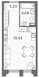 Продается студия, 29,3 м² - Фото 1