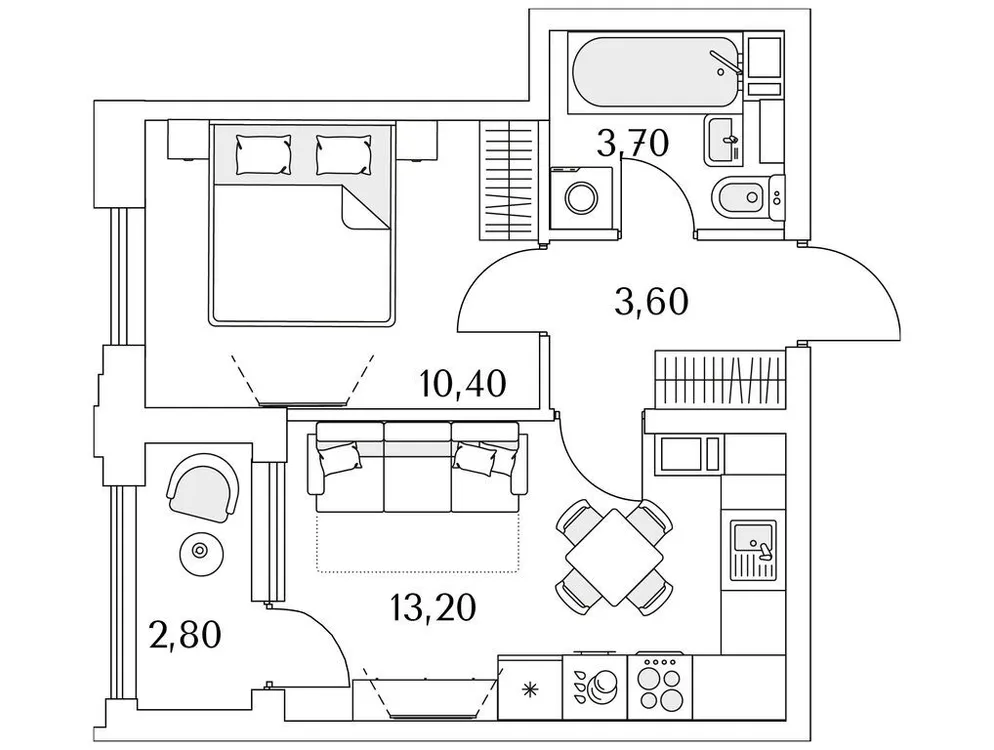 Продается 1-комнатная квартира, 32,5 м² - Фото 1