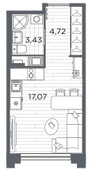 Продается студия, 25,2 м² - Фото 1