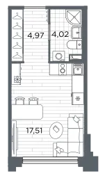 Продается студия, 26,5 м² - Фото 1