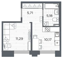 Продается 1-комнатная квартира, 32,4 м² - Фото 1