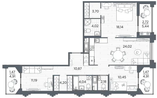 Продается 3-комнатная квартира, 98,5 м² - Фото 1