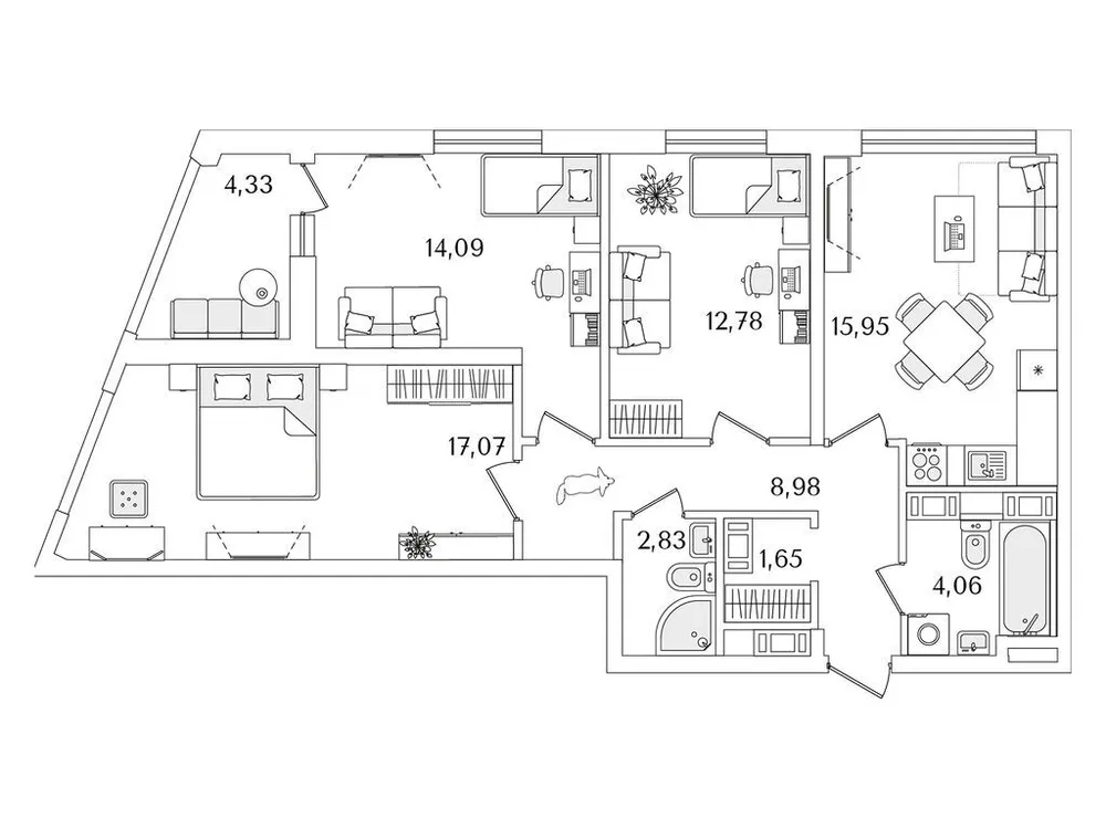 Продается 3-комнатная квартира, 78,5 м² - Фото 1