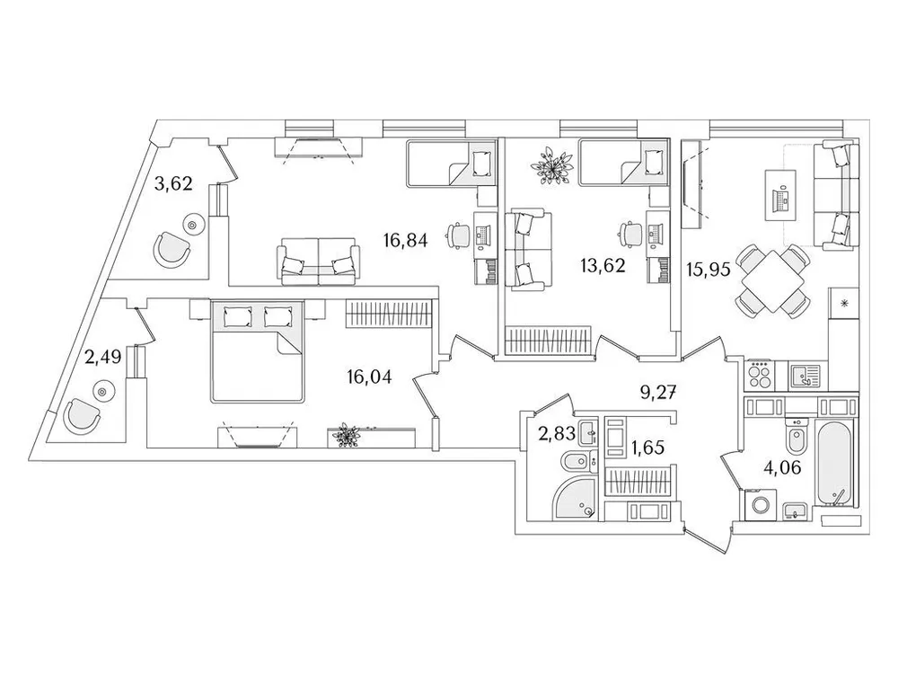 Продается 3-комнатная квартира, 81,9 м² - Фото 1