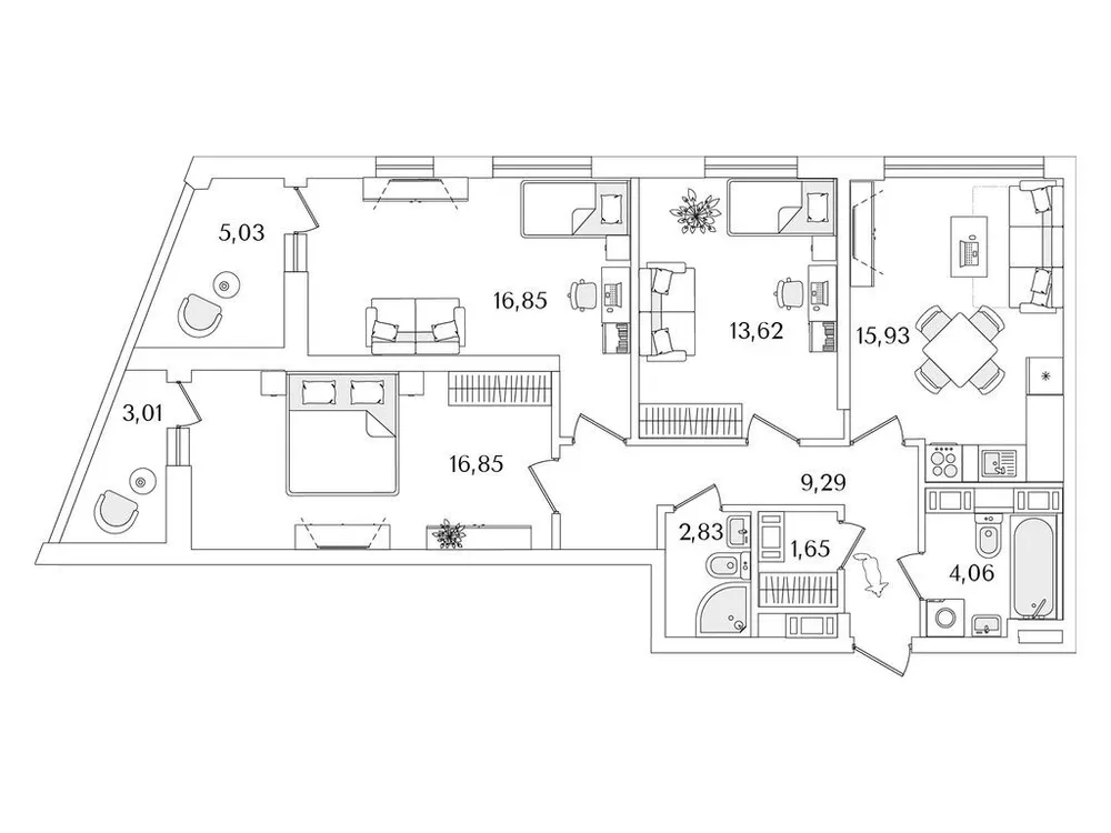 Продается 3-комнатная квартира, 83,6 м² - Фото 1