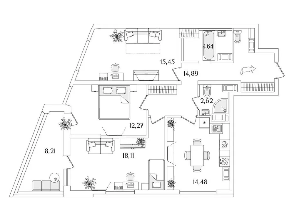 Продается 3-комнатная квартира, 85,6 м² - Фото 1