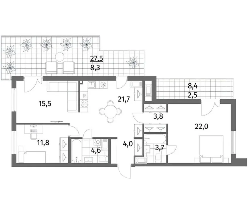Продается 3-комнатная квартира, 97,9 м² - Фото 1