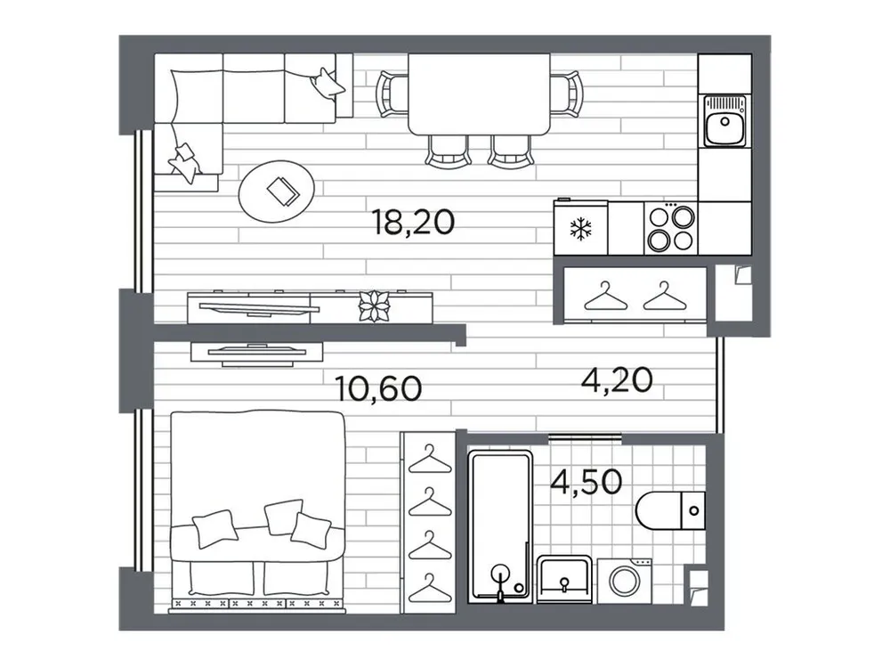 Продается 1-комнатная квартира, 37,5 м² - Фото 1