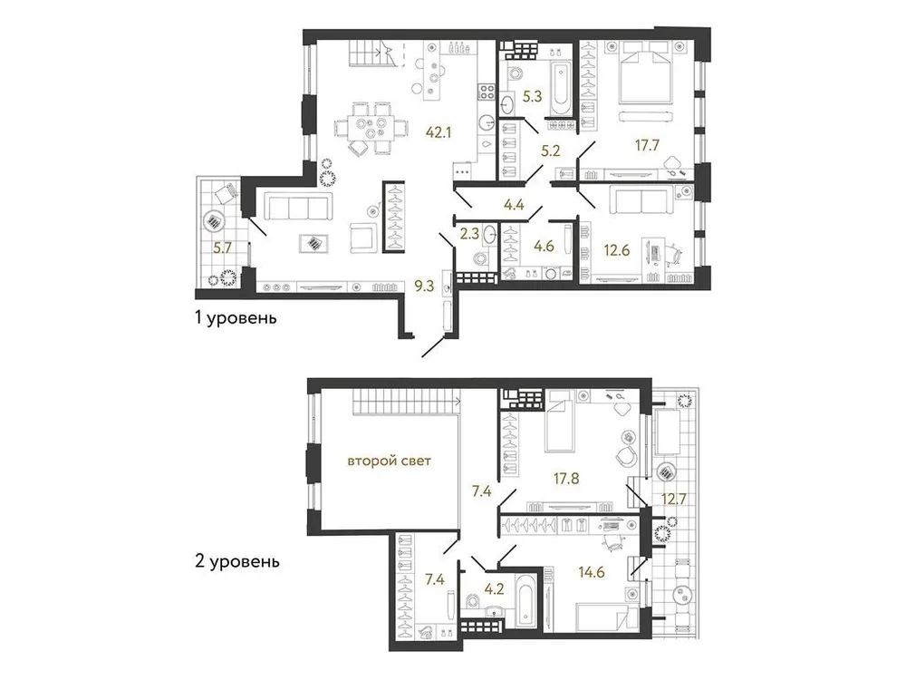 Продается 4-комнатная квартира, 154,9 м² - Фото 1