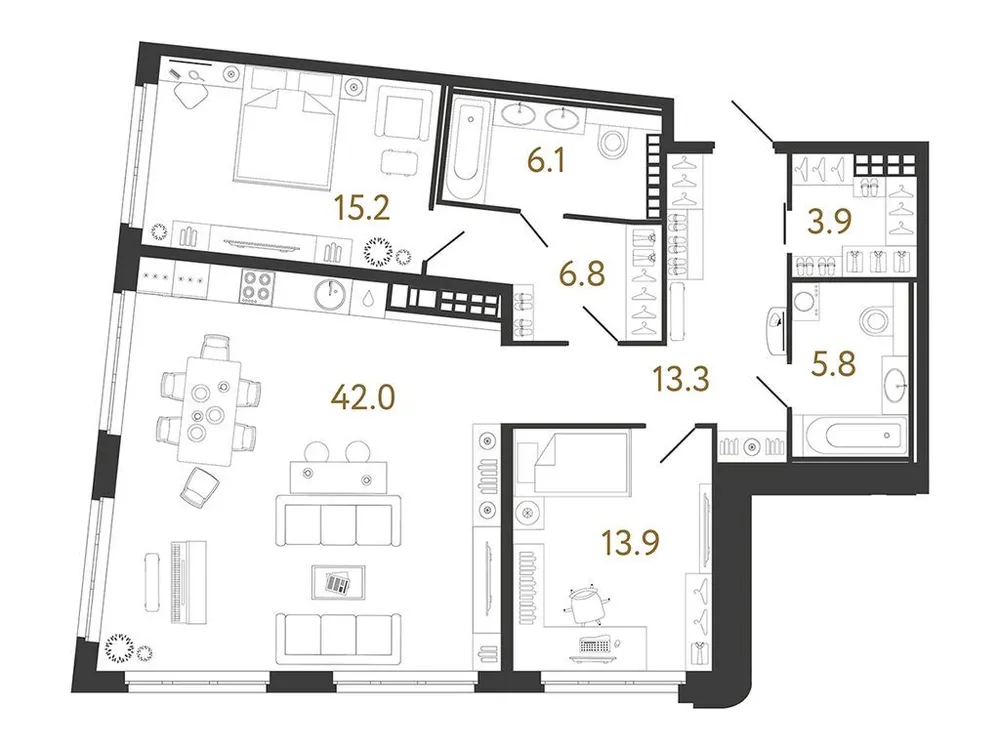 Продается 2-комнатная квартира, 107 м² - Фото 1