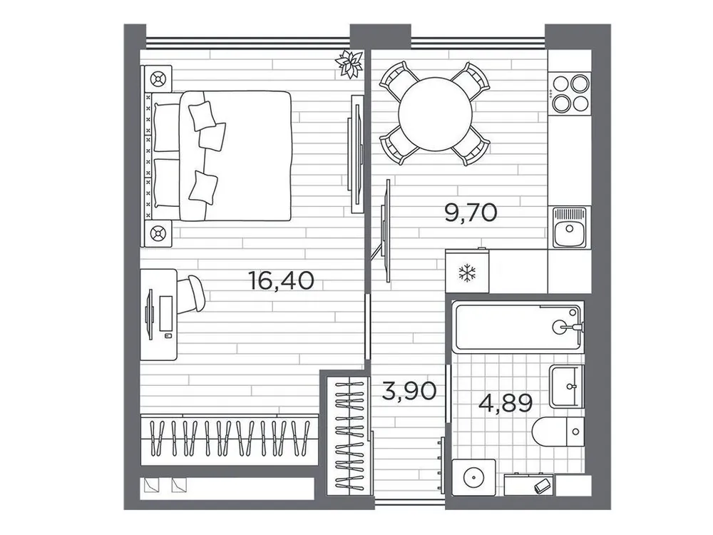 Продается 1-комнатная квартира, 35,3 м² - Фото 1
