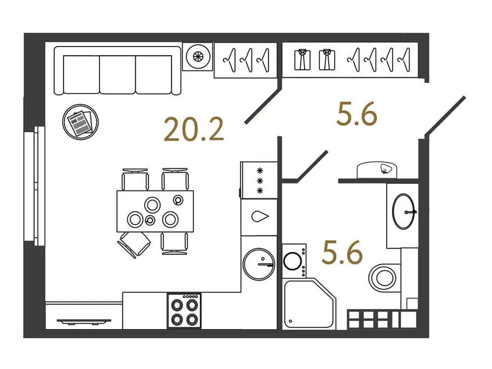Продается студия, 31,4 м² - Фото 1