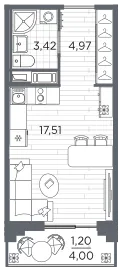 Продается студия, 27,1 м² - Фото 1