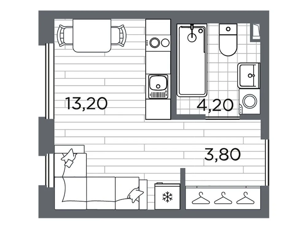 Продается студия, 22,2 м² - Фото 1