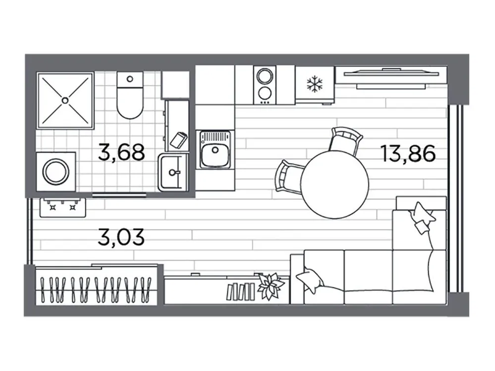 Продается студия, 20,9 м² - Фото 1