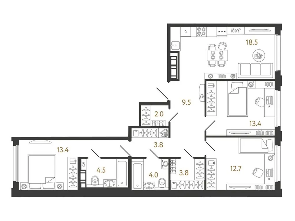 Продается 3-комнатная квартира, 85,6 м² - Фото 1