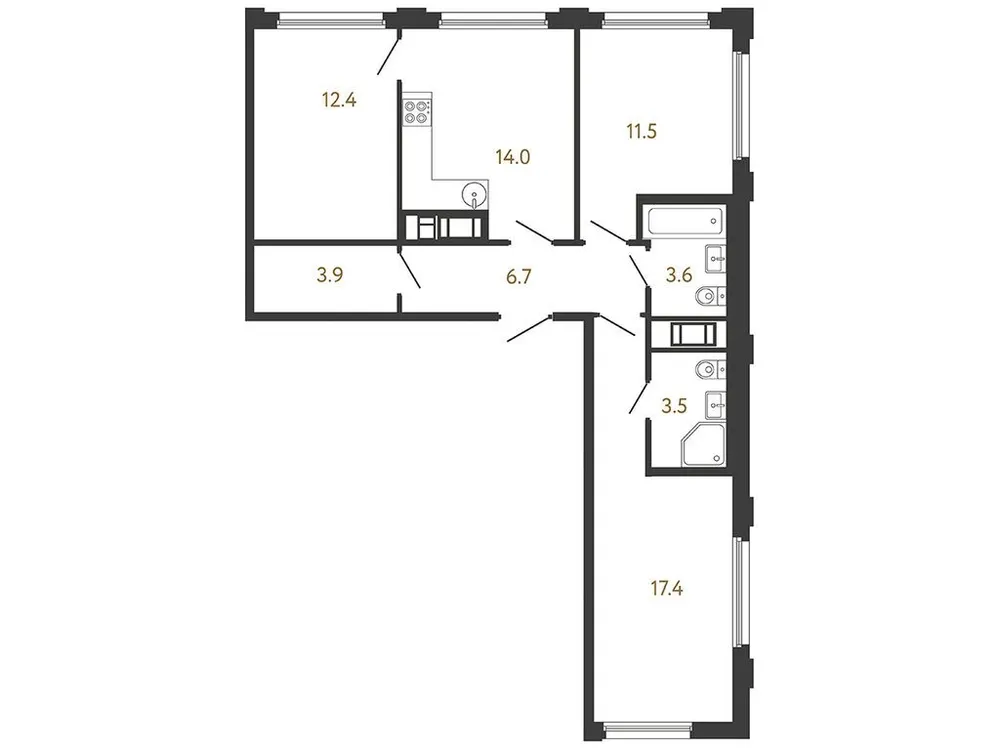Продается 3-комнатная квартира, 73 м² - Фото 1
