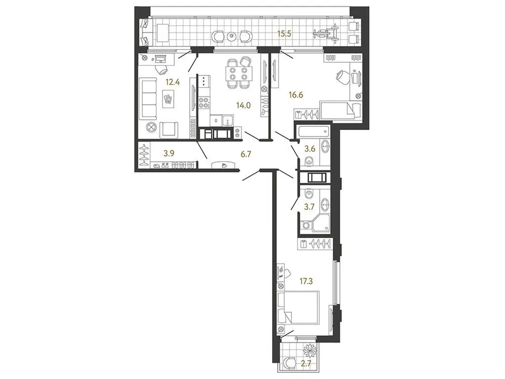 Продается 3-комнатная квартира, 78,2 м² - Фото 1