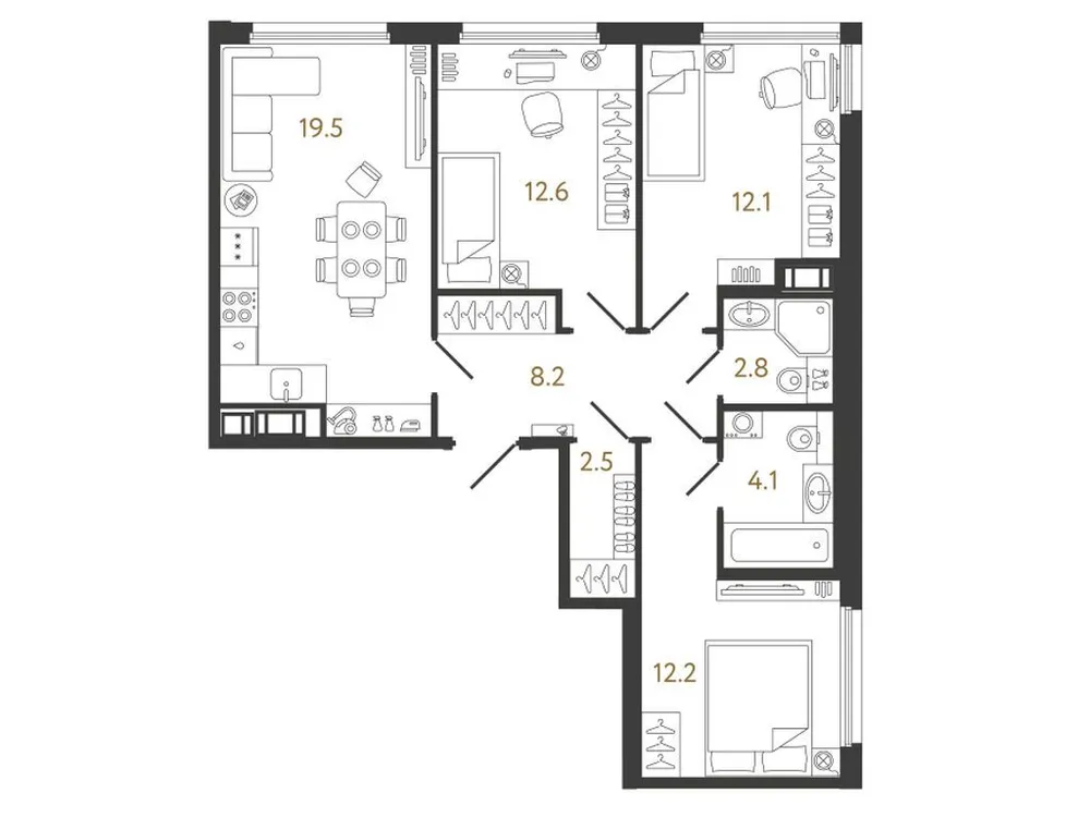 Продается 3-комнатная квартира, 74 м² - Фото 1