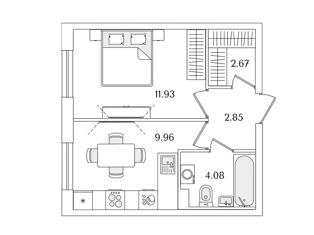 Продается 1-комнатная квартира, 31,6 м² - Фото 2