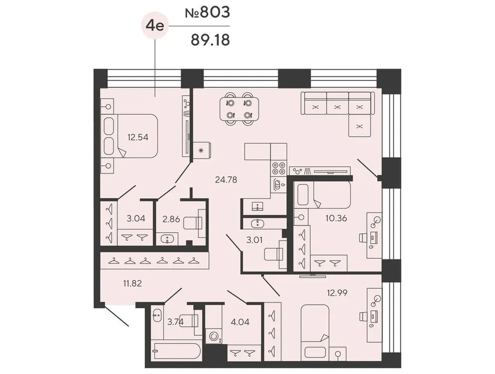 Продается 3-комнатная квартира, 88,3 м² - Фото 1