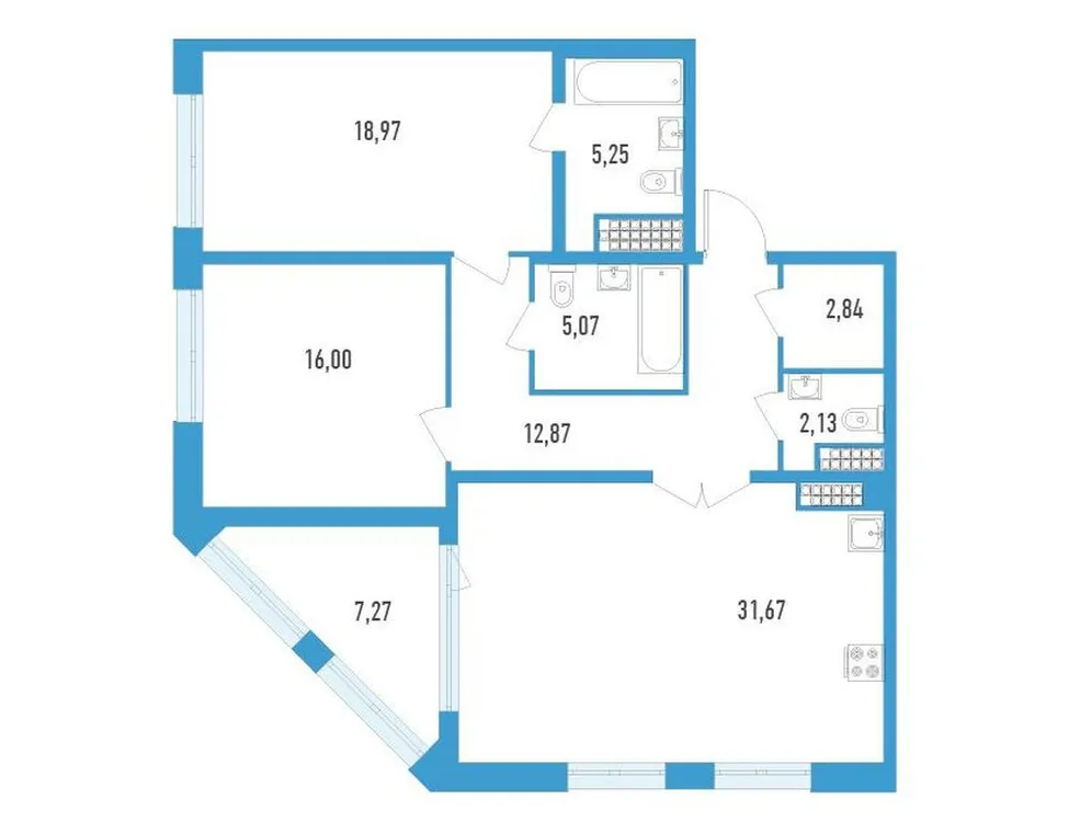 Продается 2-комнатная квартира, 97,9 м² - Фото 1