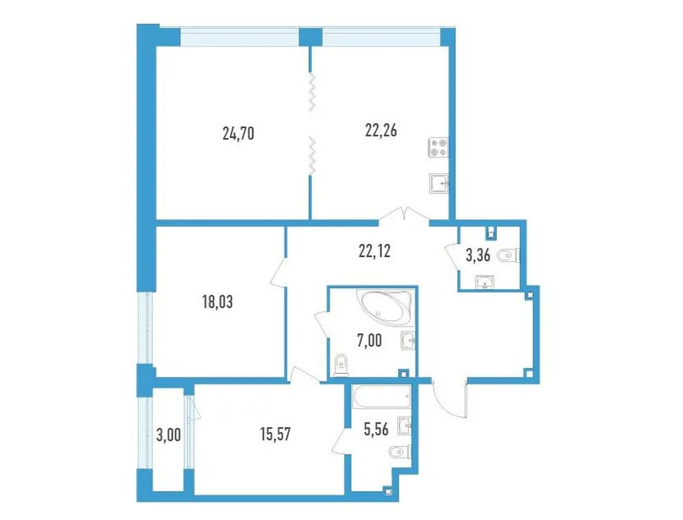 Продается 3-комнатная квартира, 119,2 м² - Фото 1