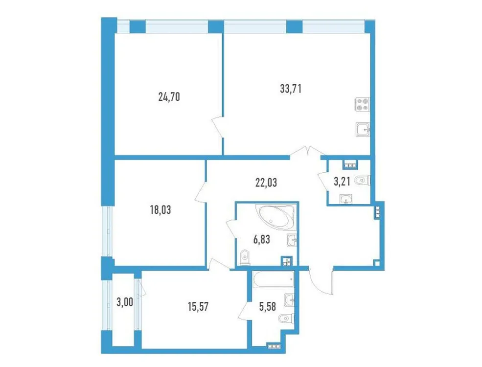 Продается 3-комнатная квартира, 130,4 м² - Фото 1