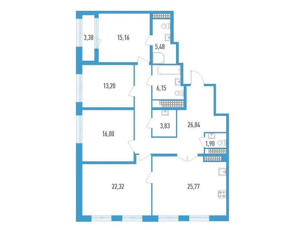 Продается 4-комнатная квартира, 136,2 м² - Фото 1