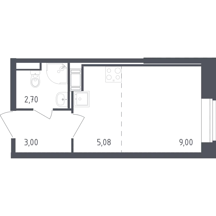 Продается студия, 19,8 м² - Фото 1