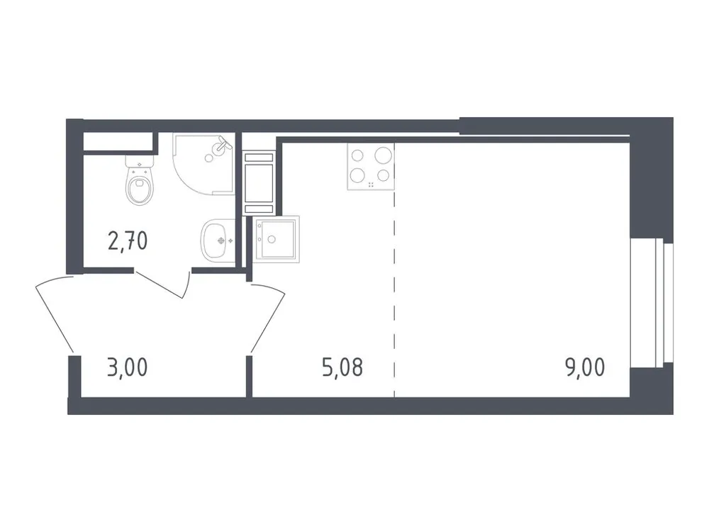 Продается студия, 19,8 м² - Фото 2